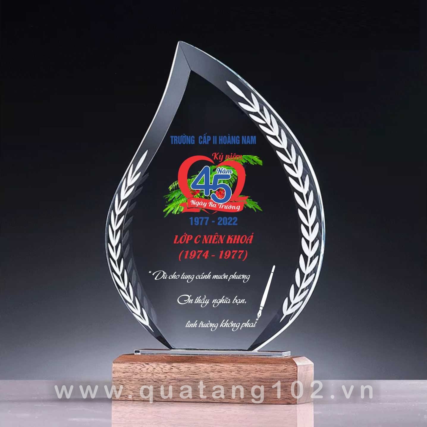 Kỷ niệm chương pha lê mẫu 49