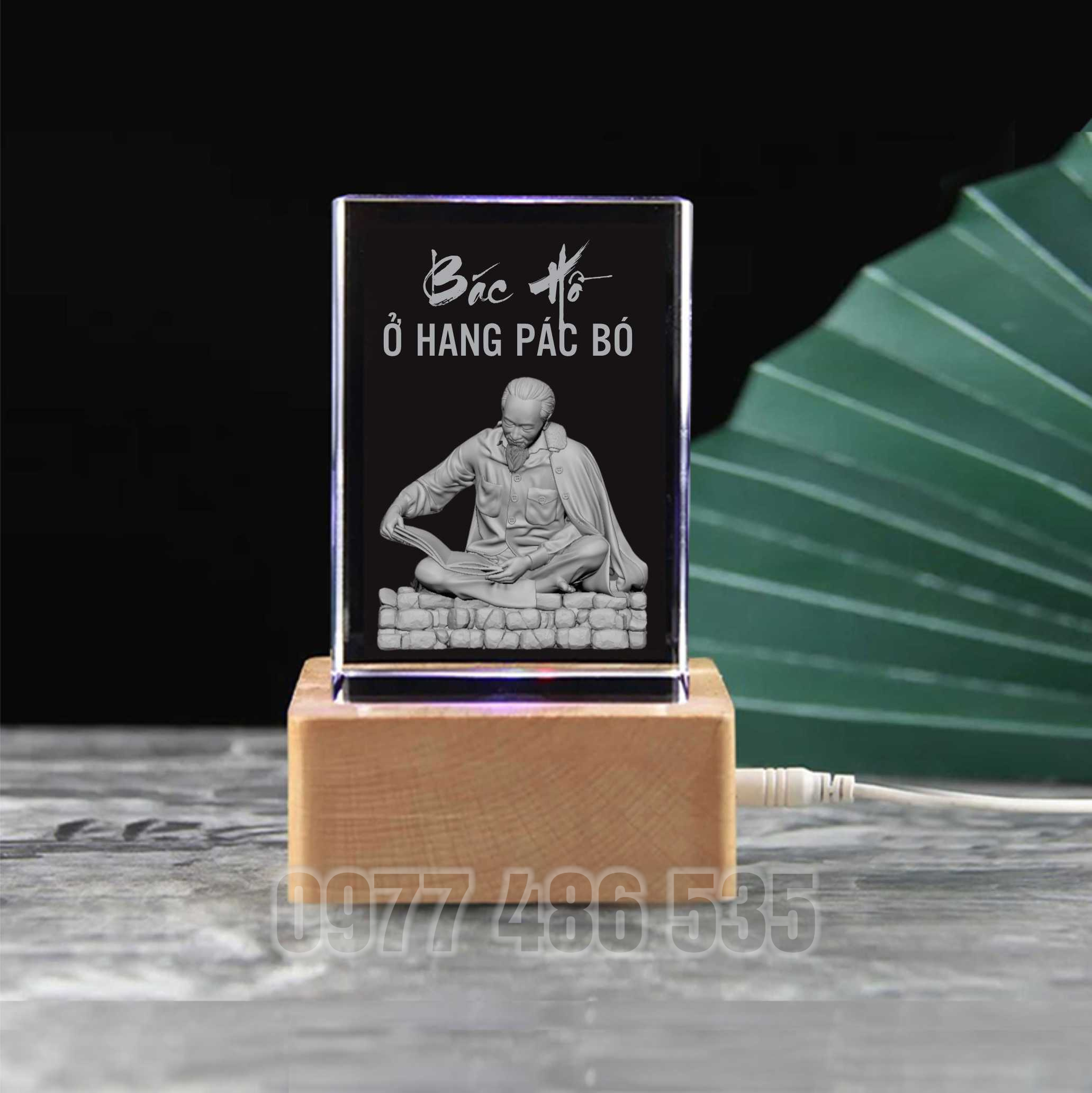 Pha Lê 3D Bác Hồ  Mẫu 25